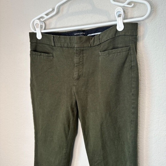 Banana Republic Factory Hunter Green Sloan Curvy Fit Ankle Pants - Size 8 - EUC - Picture 2 of 6